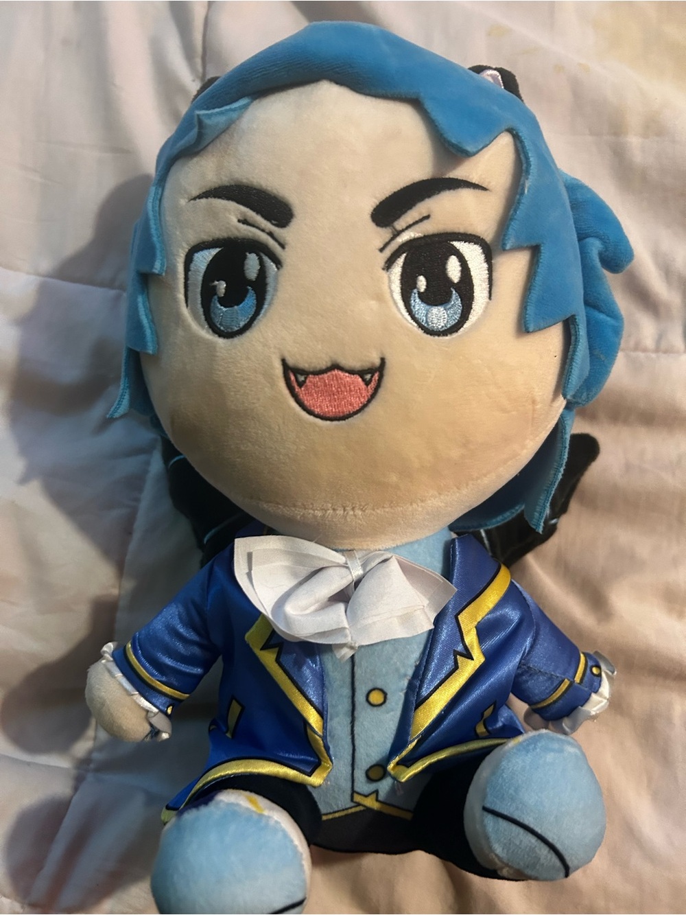 Blue Anime Character Plush Stuffed Animal - Cute Cuddly Doll